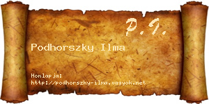 Podhorszky Ilma névjegykártya